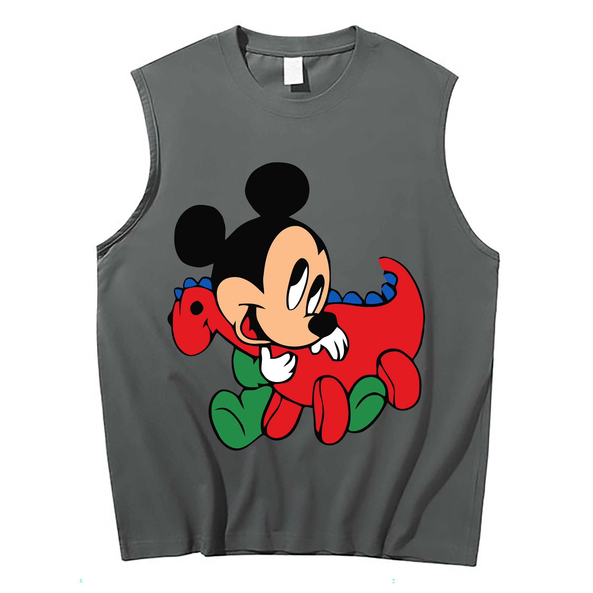 ミッキーマウス Mickey Mouse コットン100％タンクトップ（フロントプリント）